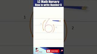 LC Math Nursery  | How to write Number 6 | Shorts Video | Snowman Publishers | 2023 6
