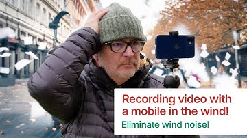 Avoiding wind noise when recording video on a mobile phone