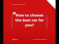 How to choose the right car  sojoocars