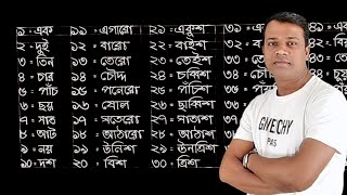 এক থেকে পঞ্চাশ পর্যন্ত কথায় লিখা  (বানান শিখা) II Bangle Numbers one to fifty II Basic mathematics