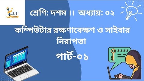 কম্পিউটার রক্ষণাবেক্ষণ ও সাইবার নিরাপত্তা | ICT Class 9-10 | অধ্যায় ২ | পার্ট ০১ | ICT Care