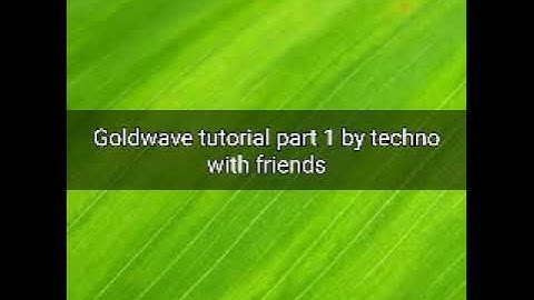 gold wave digital audio workstation for windows basic settings for gold wave