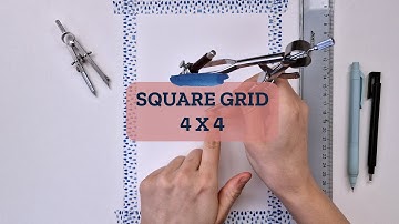 How to draw a 4x4 square grid (with compass and ruler)