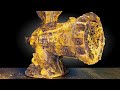 100 years underground rusty antique meat grinder restoration