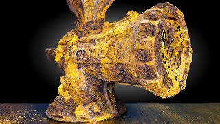 100 Years Underground! Rusty Antique MEAT GRINDER Restoration