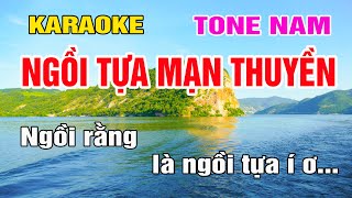 Ngồi Tựa Mạn Thuyền Karaoke Tone Nam Nhạc Sống gia huy karaoke