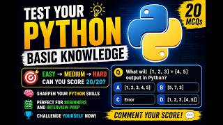 🐍 Test Your Basic Python Knowledge 🧠 | 20 Python MCQs with Answers | Can You Score 20/20