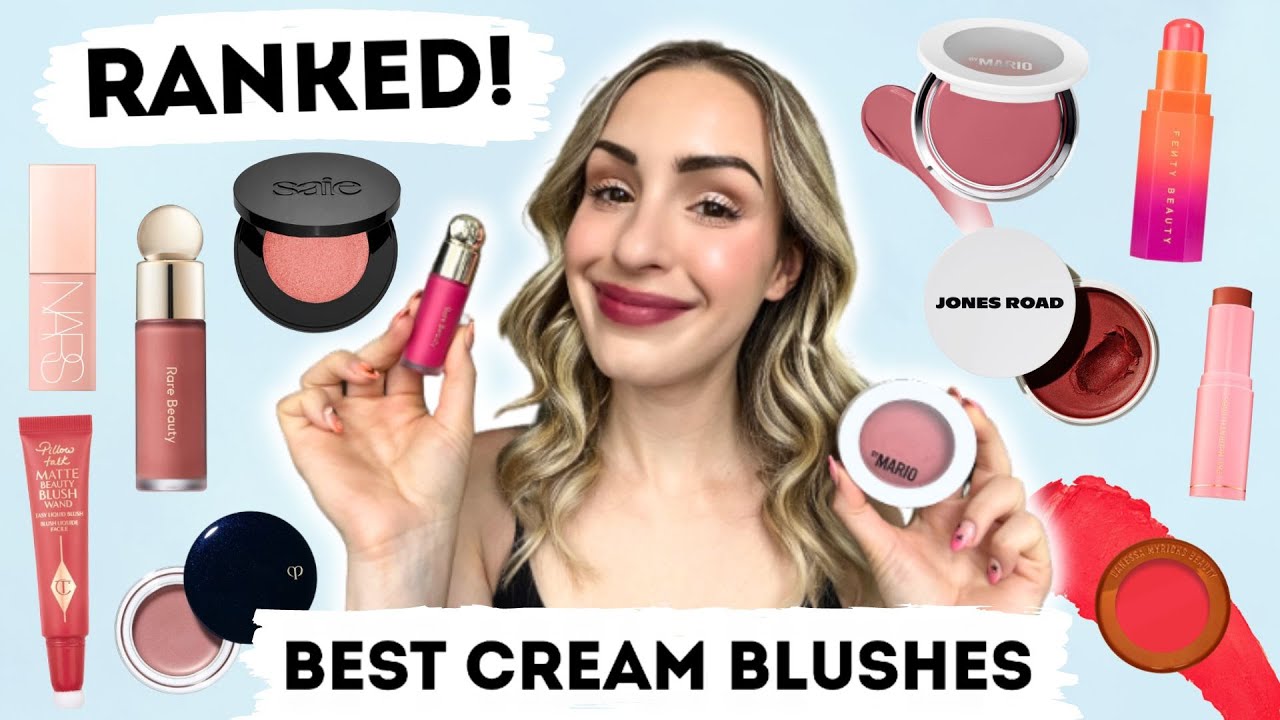 RANKING THE BEST CREAM BLUSHES 😳 WHICH IS BETTER?? RARE BEAUTY, CHARLOTTE  TILBURY, GLOSSIER, NARS 