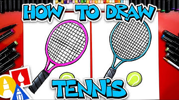 How To Draw A Tennis Racket And Ball