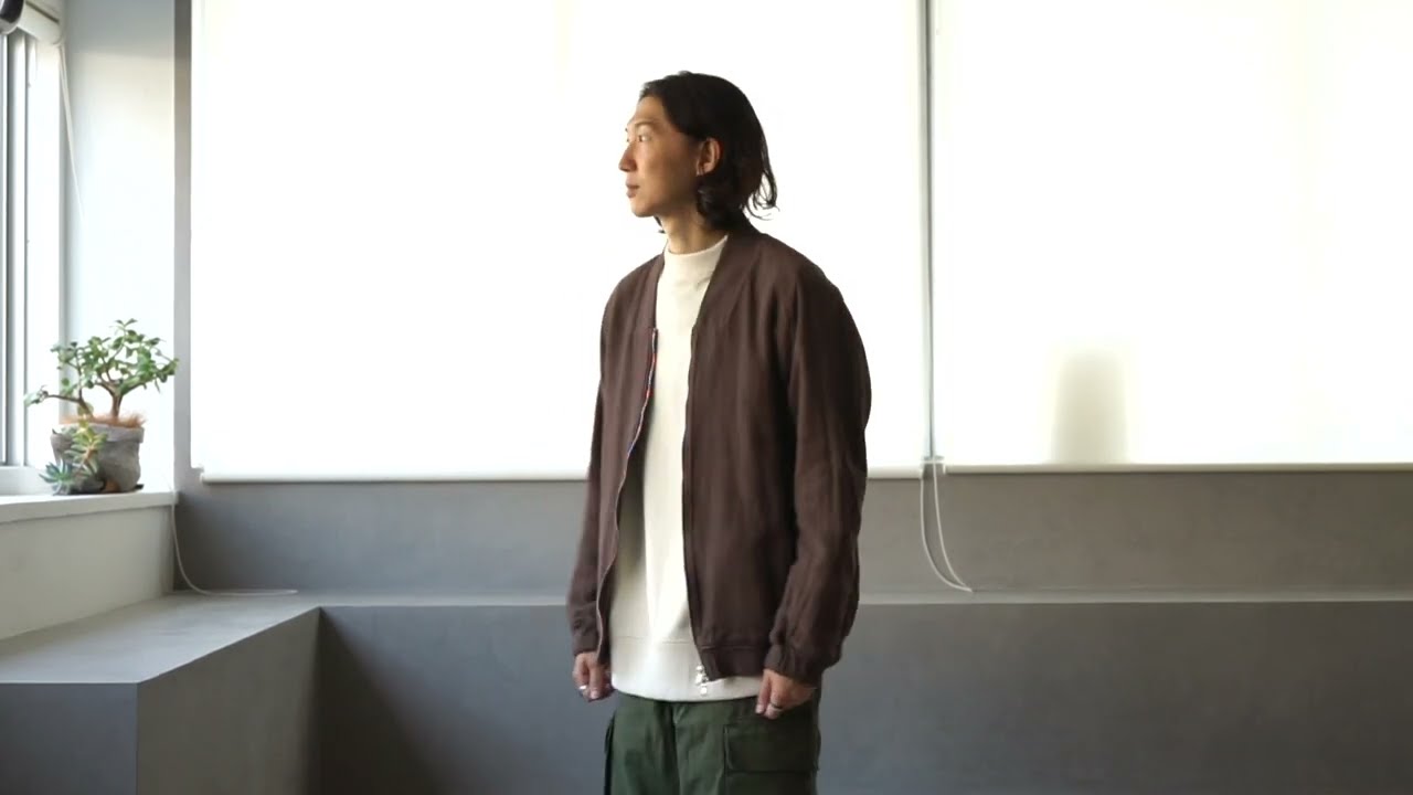 MITTAN SNチャルカkalaコットンブルゾン（草木濃染）（別注）［阿仙 