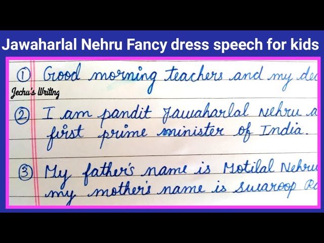 Fancy dress competition-Akhilesh as Jawaharlal (Chacha ) Nehru - YouTube