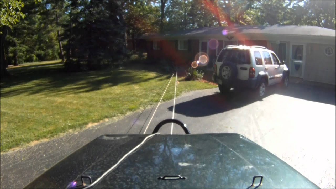 Snapping winch cable pulling on stump YouTube