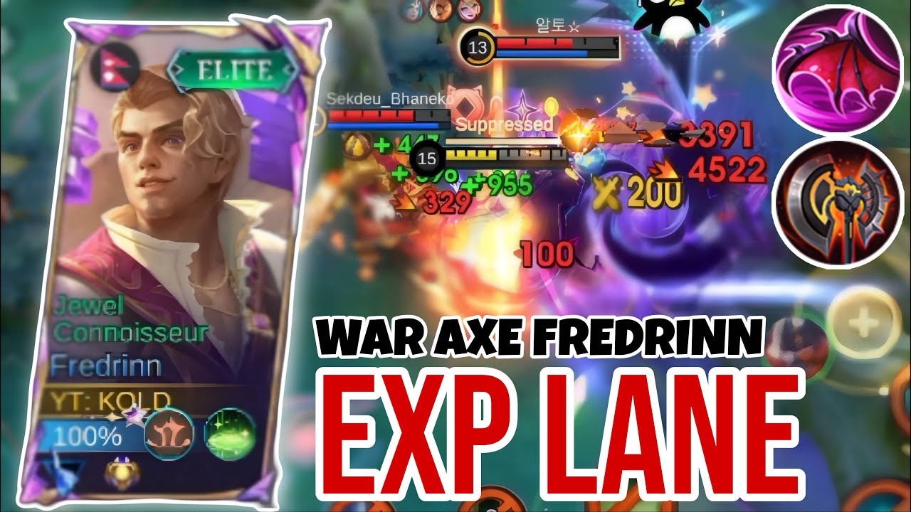 WAR AXE Fredrinn Crush everyone  | Mobile Legends