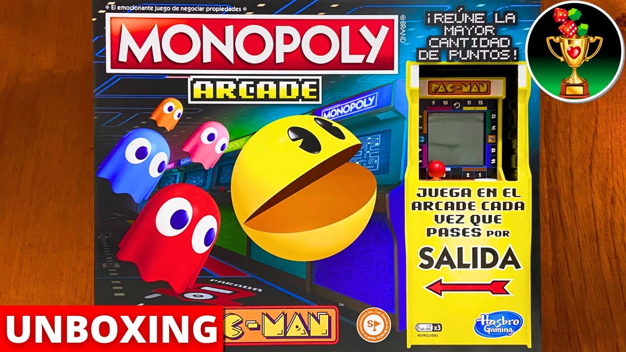 Juegos De Mesa Niños Años Hasbro Monopoly Arcade Pac-Man Juego