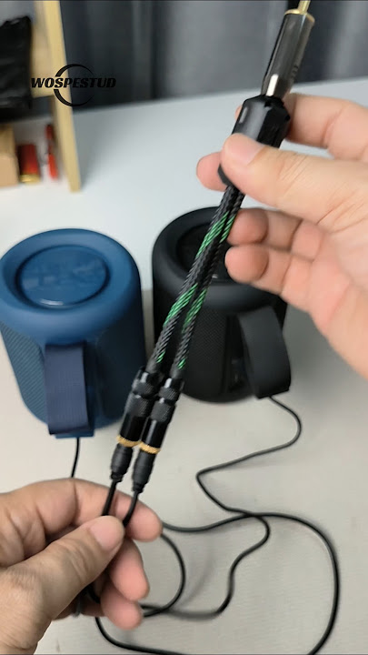 Bluetooth speakers connected with AUX cables