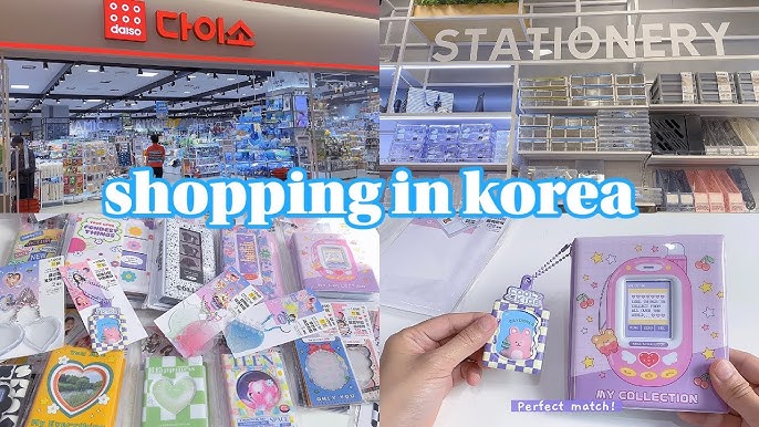 shopping in korea vlog 🇰🇷 daiso stationery haul 🐰 pink bunny 