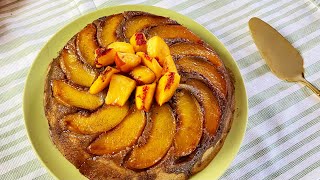 Peach Upside Down Cake 黃桃蛋糕 翻轉蛋糕做起來就是這麽簡單而神奇｜阿屋厨房 Awoo Kitchen