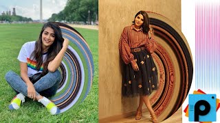 How to make Circle Stretch  Effect in picsart / picsart editing tutorial /picsart circle strich