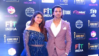 💖Divyanka Tripathi 🔥💖Looking GorgeousWith Hubby Vivek Dahiya Attend Red Carpet Of Iconic Gold Awards