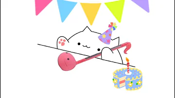 bongo cat tocando "happy birthday" en otamatone