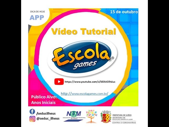 Video tutorial da plataforma Escola Games 