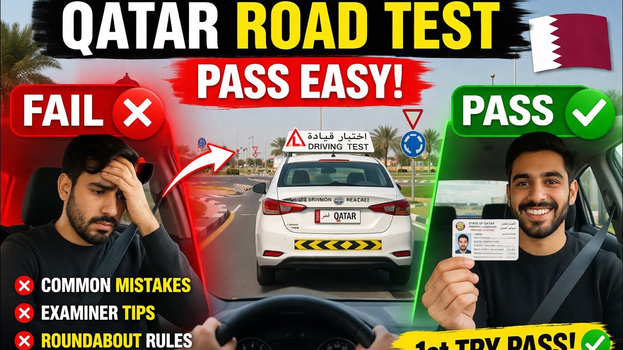 Qatar Driving Road Test Guide | How to Pass Road Test in Doha Easily ...
