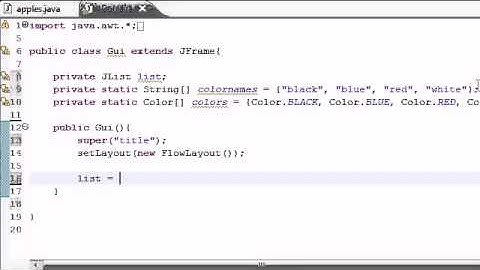 Java Video Tutorial Part 70 |  JList