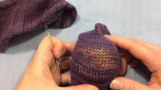 Sock Repair: Duplicate Stitch