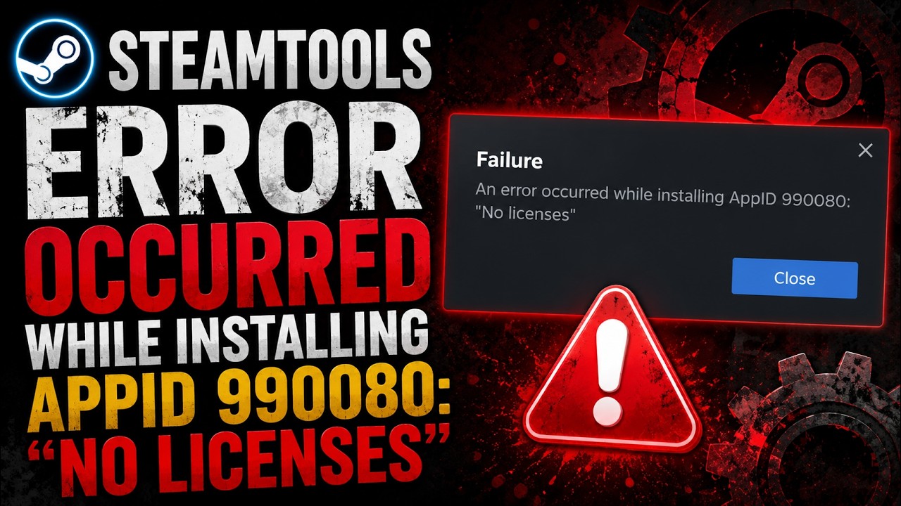 SteamTools An Error Occurred While Installing App id no Licences - YouTube