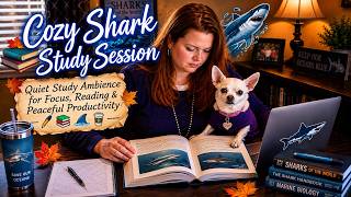 Cozy Shark Study Session 📚🦈 Quiet Study Ambience for Focus, Reading & Peaceful Productivity ✍️☕ screenshot 5