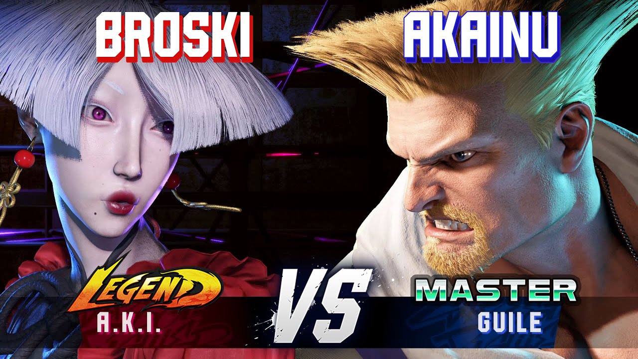 SF6 ▰ BROSKI (A.K.I.) vs AKAINU (Guile) ▰ High Level Gameplay