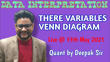 target sbi po & clerk | three variables venn diagram by deepak sir | 13th May 2022 | #SBA #ONLINE