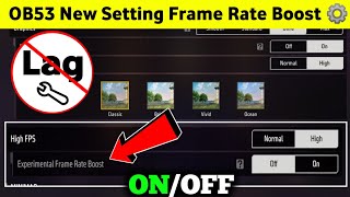 Free Fire Experimental Frame Rate Boost Setting⚙️✅ | New FPS Setting After OB53 Update in Free Fire screenshot 2