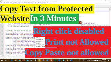 How To Copy From Protected Websites (Copy/Right Click Disabled)