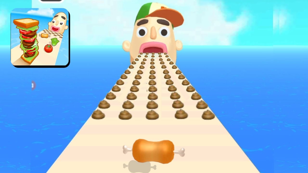 ASMR Mobile Gameplay SANDWICH RUNNER vs ATTACK DRAW LINE, Android Game, Interesting Videos,Part