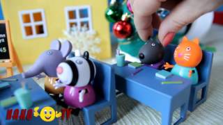 Свинка Пеппа Мультик из игрушек Свинка Пеппа в школе с мадам Газель отгадывают загадки Peppa Pig