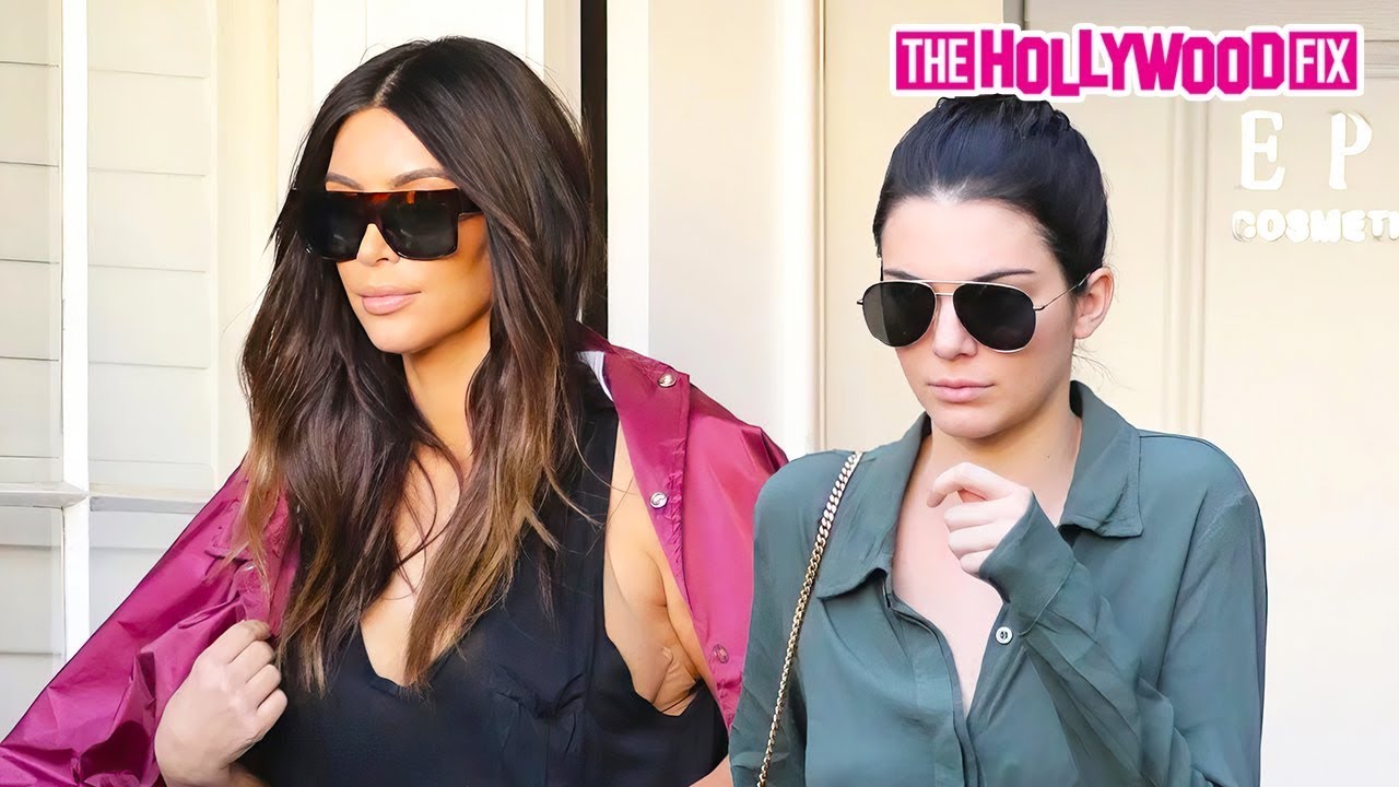 Kim Kardashian & Kendall Jenner Visit Their Plastic Surgeon's Office At Epione Clinic In Bev. Hills