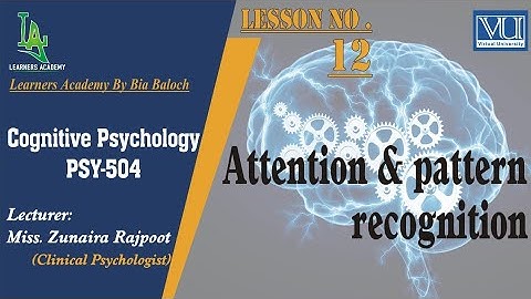 Cognitive Psychology (PSY504) VU | Lecture No.12 | Learners Academy By Bia Baloch