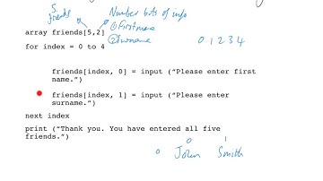 Adding data to a 2D array