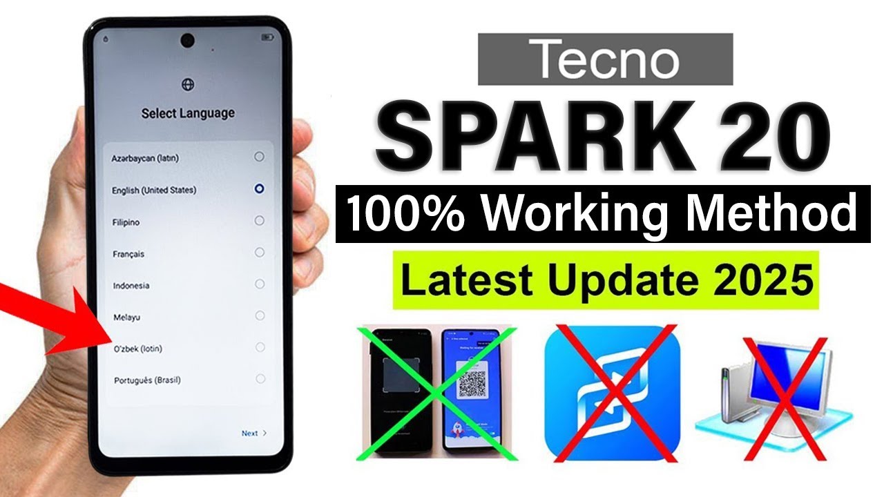 Tecno SPARK 20 (KJ5) : Google/ FRP Bypass - 100% Working Method (Without Pc)