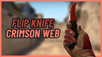 ★ Flip Knife Crimson Web | CSGO Knife Showcase