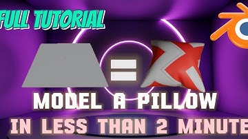 Model a Pillow in Under 2 Minutes | Blender Tutorial