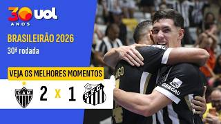 Atletico-MG vs Santos highlights (2-1) - Serie A