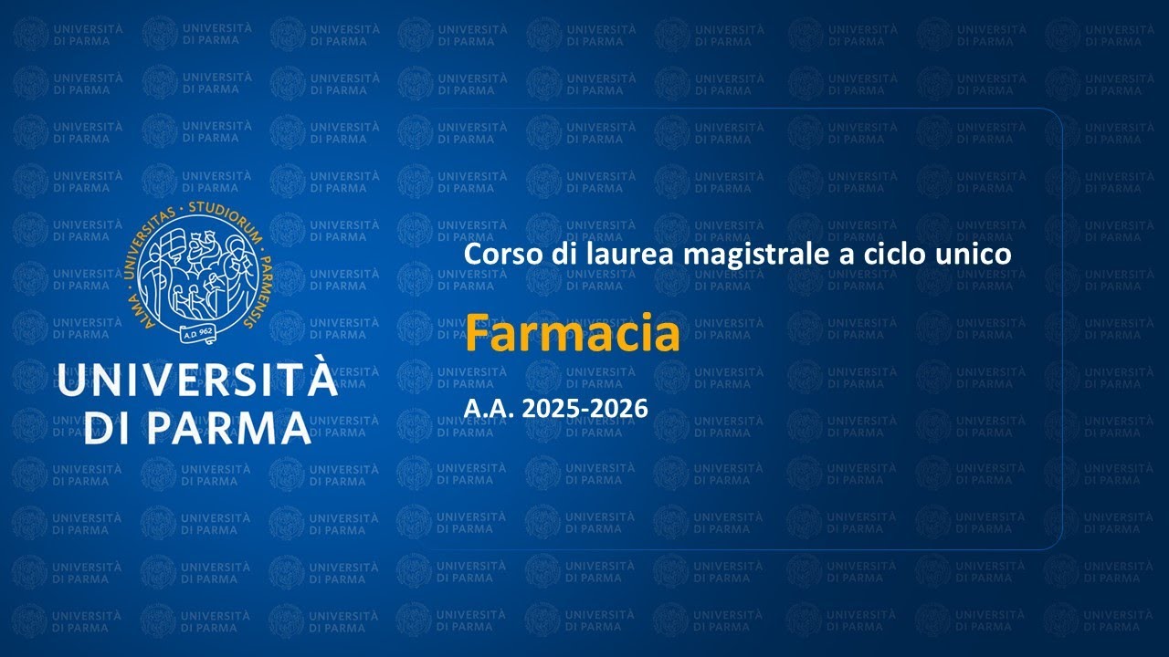 Corso di laurea magistrale a ciclo unico in "Farmacia" - A.A. 2025-26
