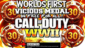 NUKED OUT IN COD WW2! - Vicious Medal Nuclear in FFA! - Call of Duty WW2