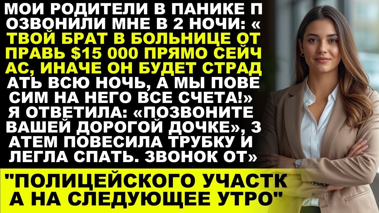 «Мои родители позвонили в 2 часа ночи требуя $15 000 за моего брата но позже звонок полиции показ
