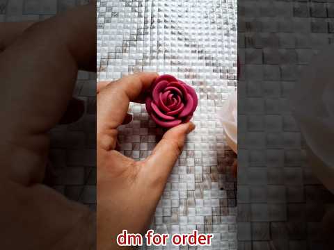 Mini Rose Glass Candle #satisfying #smallbusiness #shorts
