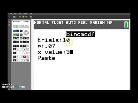 Binomial pdf and