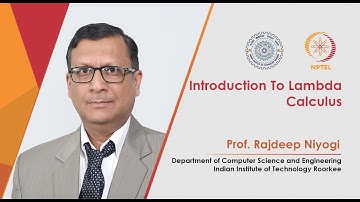 Promo of  Introduction to Lambda Calculus By Prof. Rajdeep Niyogi