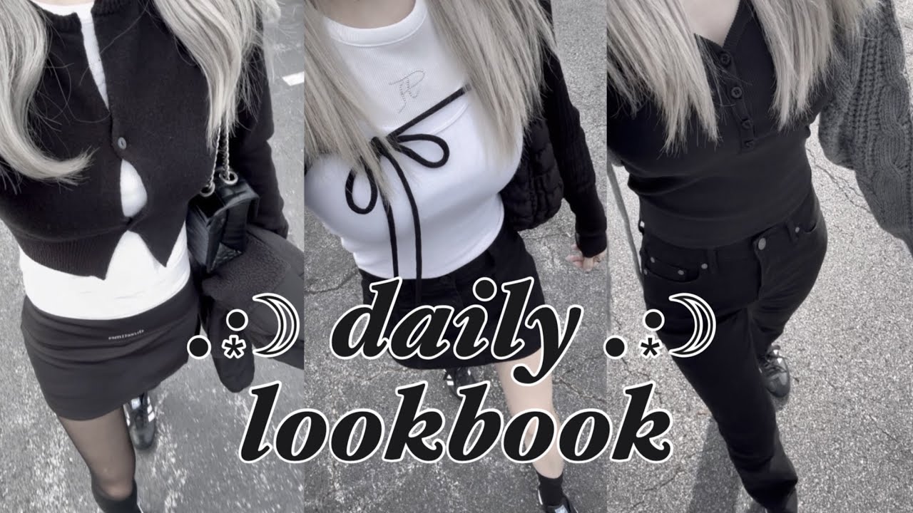 가을에서 초겨울까지 무채색 코디 ˚。˳✧༚ 쓰리타임즈 지분율 80프로 • 기온별 코디 • 가을룩북